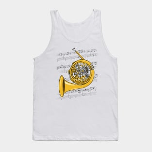 French Horn Player Hornist Brass Musician (Colour) Tank Top